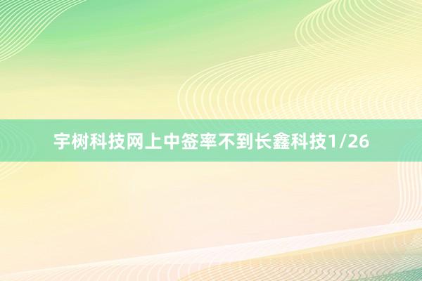 宇树科技网上中签率不到长鑫科技1/26