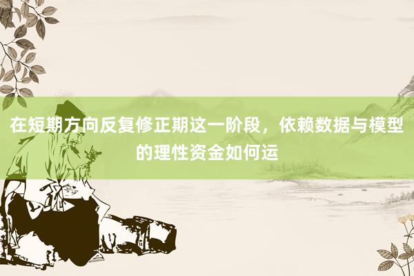 在短期方向反复修正期这一阶段，依赖数据与模型的理性资金如何运