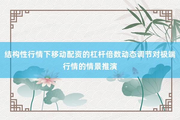 结构性行情下移动配资的杠杆倍数动态调节对极端行情的情景推演