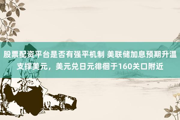 股票配资平台是否有强平机制 美联储加息预期升温支撑美元，美元兑日元徘徊于160关口附近