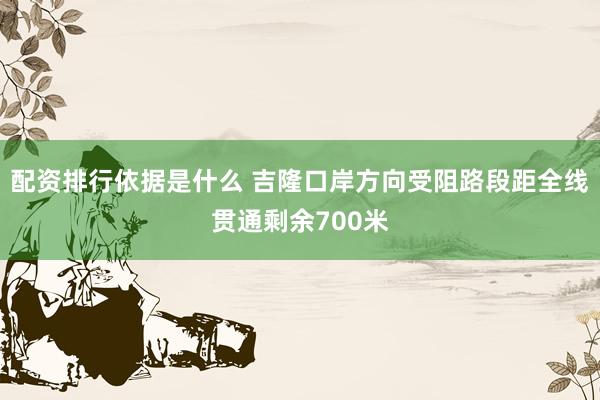配资排行依据是什么 吉隆口岸方向受阻路段距全线贯通剩余700米