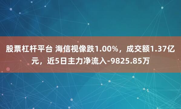 股票杠杆平台 海信视像跌1.00%，成交额1.37亿元，近5日主力净流入-9825.85万
