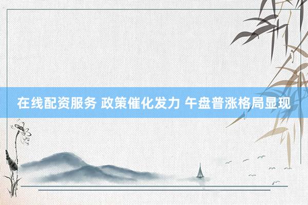 在线配资服务 政策催化发力 午盘普涨格局显现